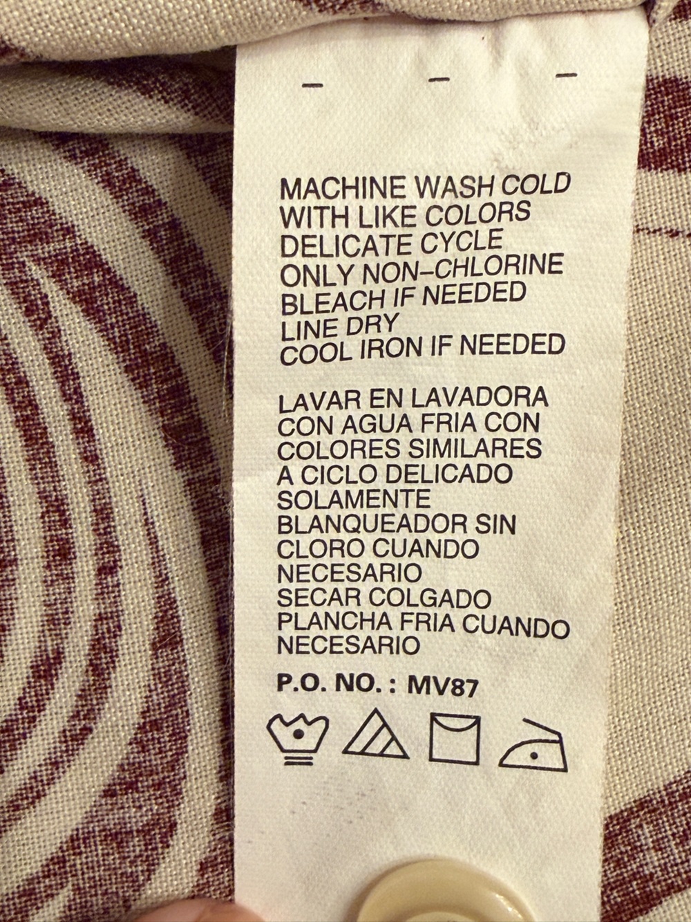 John Henry Washable Silk Abstract Swirl Camp Shirt Men’s XL Brown Cream Resort - Picture 9 of 12